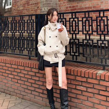 Laron Belted Half Jacket