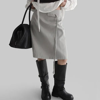 Kiers Strap Point Midi Skirt