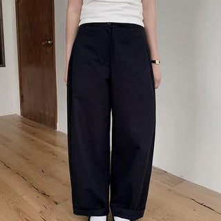 Bendy Curved Barrel Pants, Wide Pants, Balloon Pants, Cotton Pants, Lower Body Covering, Cotton Trousers, Wedding Guest Look, Work Look, Transitional Season, Autumn