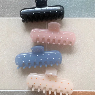 (4 Colors) Syrup Dot Claw Clip Square Hair Clip Half-Updo Square Hair Pin Large Hair Pin