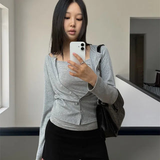 round button cardigan