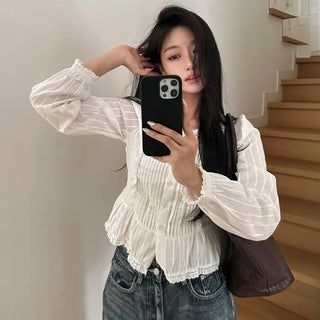 Square Pintuck Blouse