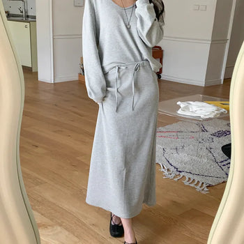 Milo Waffle Long Skirt