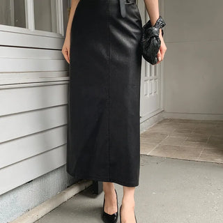 Anview Belt Set Leather Skirt