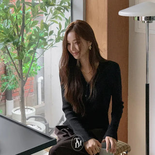 Acro Ribbed V-Neck Cardigan