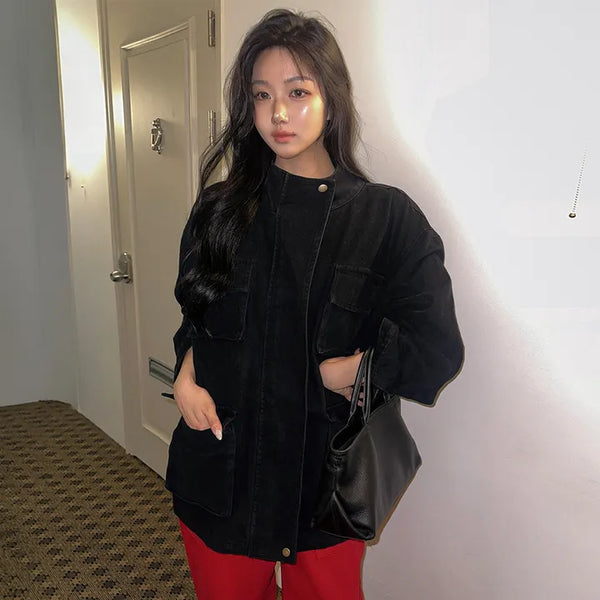Washed 3D Half Field Jacket