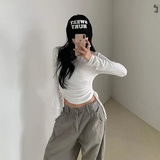 Side Shirred T-shirt