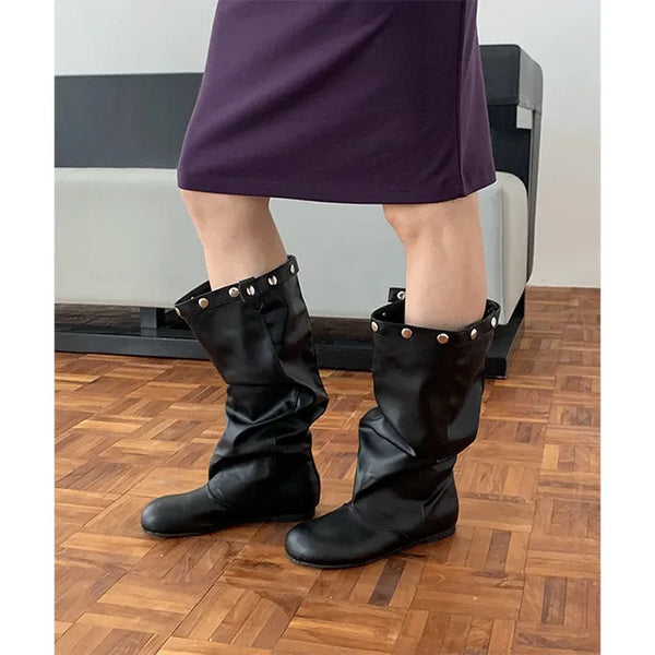 Eyelet Strap Boots