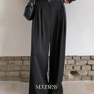 Upper Pintuck Lining Slacks