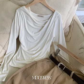 Chait Ribbed Drape Tee
