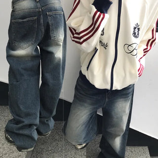 [UNISEX/Vintage] Unisex Elric Vintage Fade Medium Blue Denim Pants