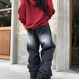 [UNISEX] Unisex Shiro White Washed Stitch Denim Pants