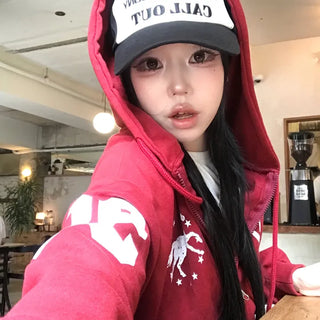 [Autumn🍂] Rito Daily Hip Horse Oversized Zip-Up Hoodie (3 colors)