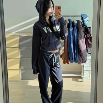 Loose Fit Wide Elastic String Long Sweatpants
