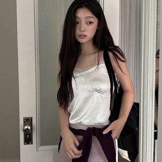 Fuse Satin Lace Bustier Blouse