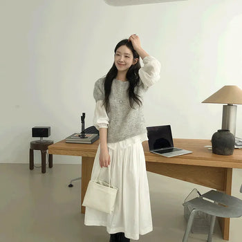 Mare Shirred Long Skirt
