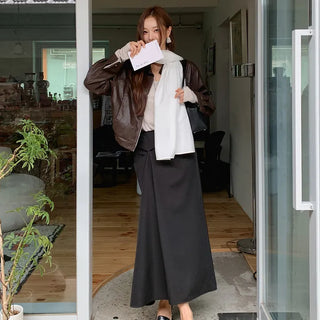Lijian Shirred Long Skirt