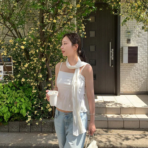 /Muffler SET Lounge Wrinkle Blouse