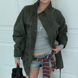 Not a Cheap Copy Unisex Vintage Hot Washed Field Jacket