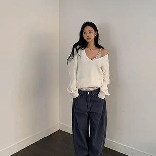 Smoothie Deep V Knit