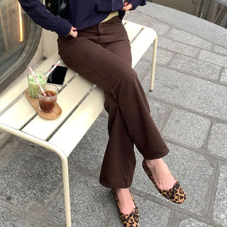 Cocoa brown straight pants