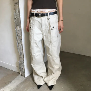 Deep-dyed Cutout Cargo Pants