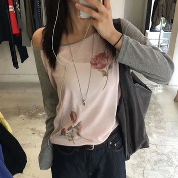 Floral Raglan T-shirt 2 colors