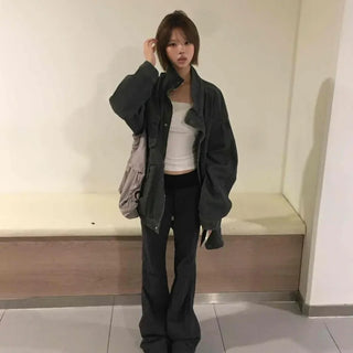 Autumn Mood🍂 Color Block Bootcut Daily Cotton Long Pants