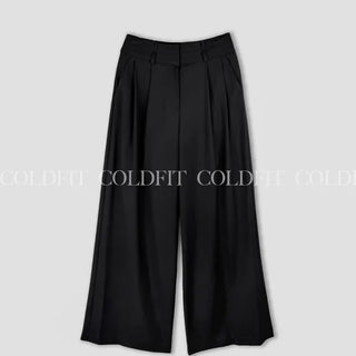 Double waistband wide trousers