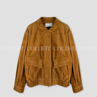 Real Pigskin Suede Blouson Jumper
