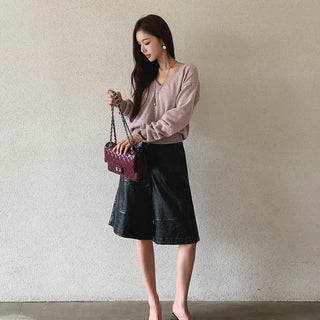 Float Leather Bermuda Shorts