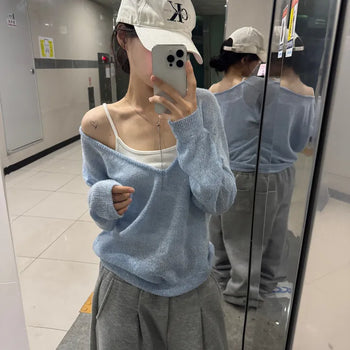 [Delicate~] Ella Mohair V-neck Knit