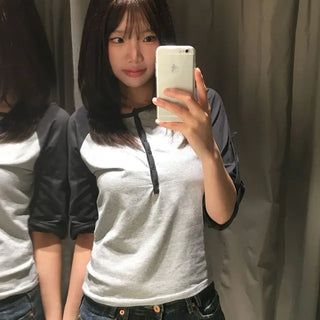 Henry Roll-up Raglan T-shirt 4 Colors