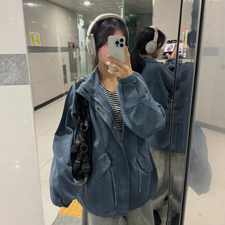 [26FW/Oversized Fit] Unit Washed High Neck Short Waist