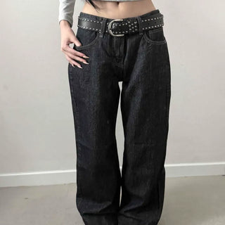 Out Non-Faded Wide Low Bootcut Long Denim Pants