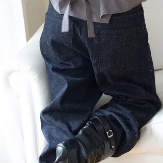 Wide Low-Rise Loose Fit Neff Vintage Dark Blue Denim Pants Jeans