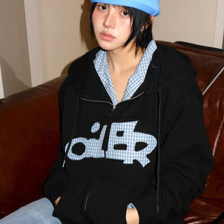 Oiler Check Zip Hoodie