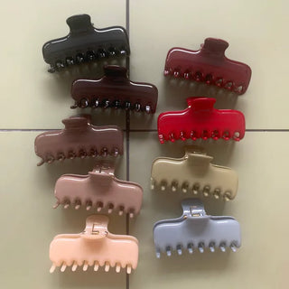 (9 Colors) Smooth Square Hair Clip Glossy Autumn/Winter Hair Accessory Half-Updo Square Hair Pin Hair Clip