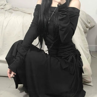 CAUZ Folding Flow Asymmetrical Flare Midi Skirt