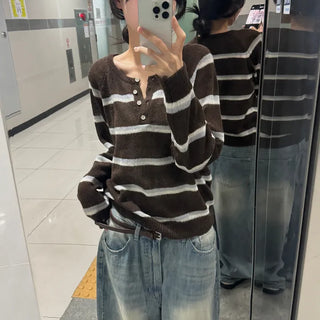 [Alpaca/Wool..] TwoAlpi Henley Neck Knit