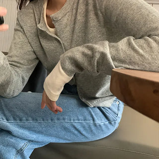 Manuel Soft Basic Round Knit Cardigan