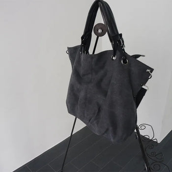 big cotton shoulder bag