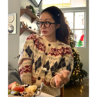 merry jacquard cardigan