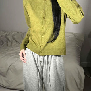 Olber Soft Button Basic Cardigan