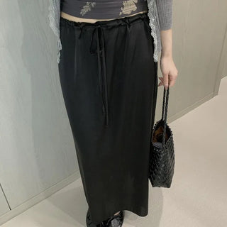 Elin Satin Long Skirt