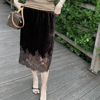 Velvet Lace Rose Skirt