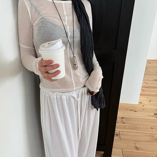 Mute Sheer Layering Line T-shirt