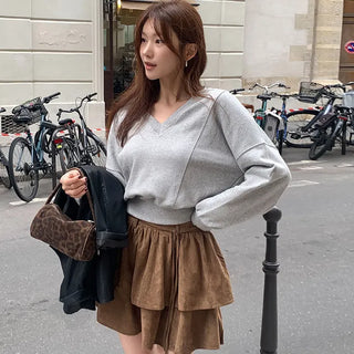 Cozy Crop Cutout Sweatshirt