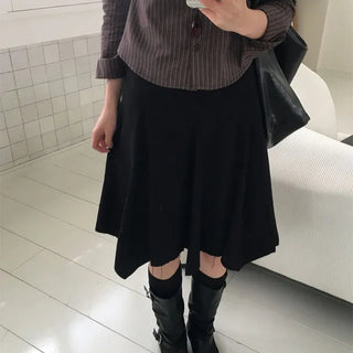 Peach Suede Midi Skirt 3 Colors
