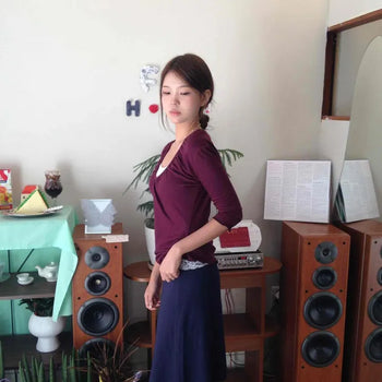 High-Quality Domestic ෆ Sheer Lace Midi Skirt